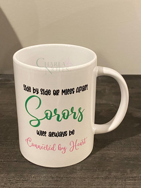 Sorors Connected By Heart Mug