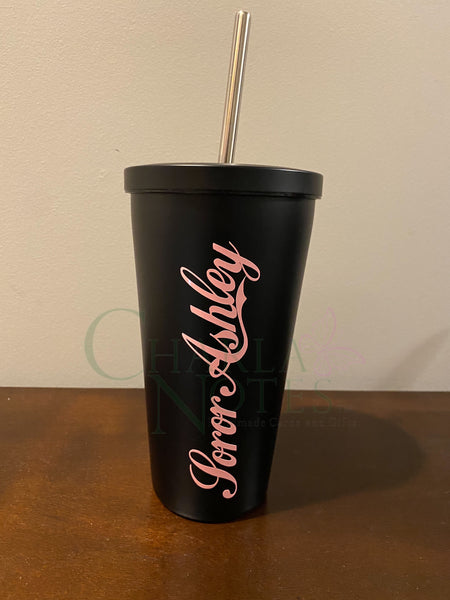 Classic Pink and Green Tumbler