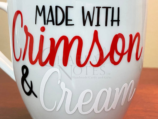 Made with Crimson and Cream Personalized Mug
