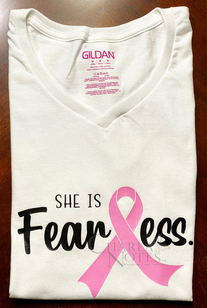 She is Fearless T-Shirt/Breast Cancer Awareness